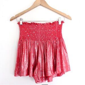 Queen of Sparkles Glitter Red Swing Shorts